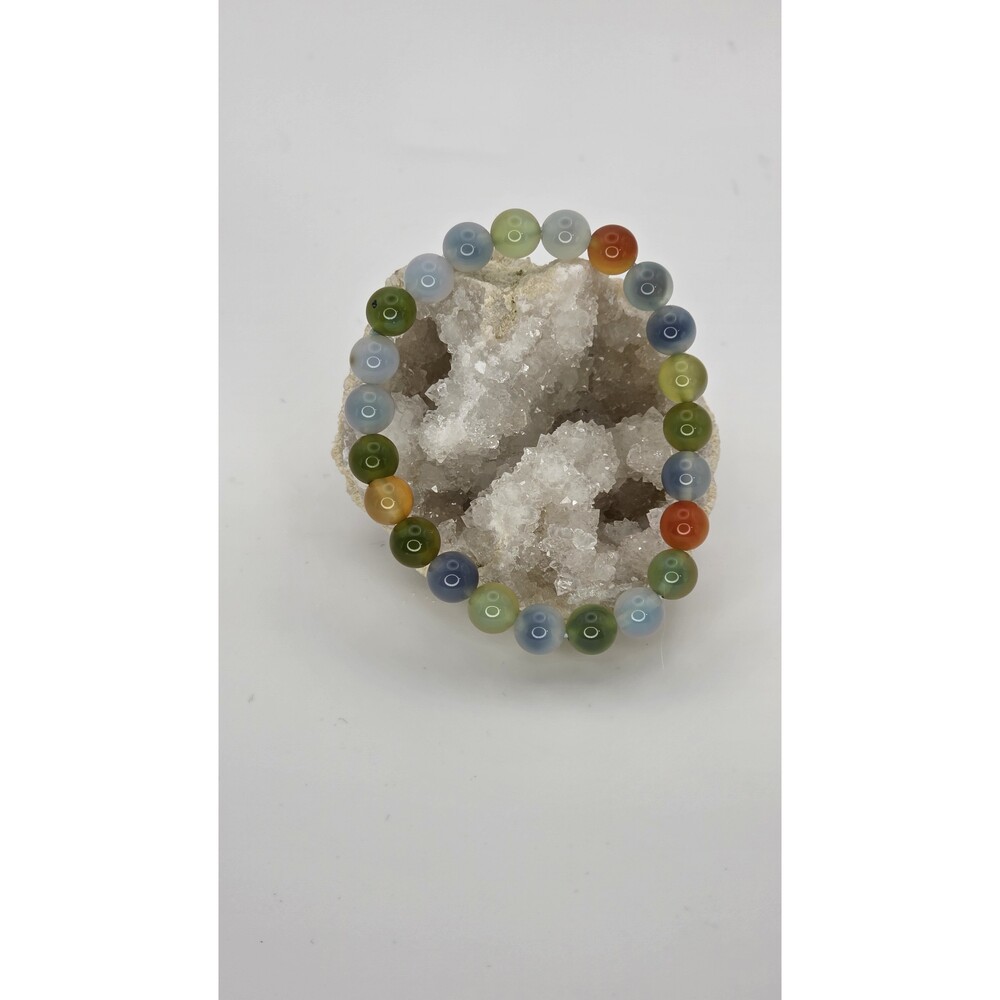 Dyed Agate Stretch Bracelet